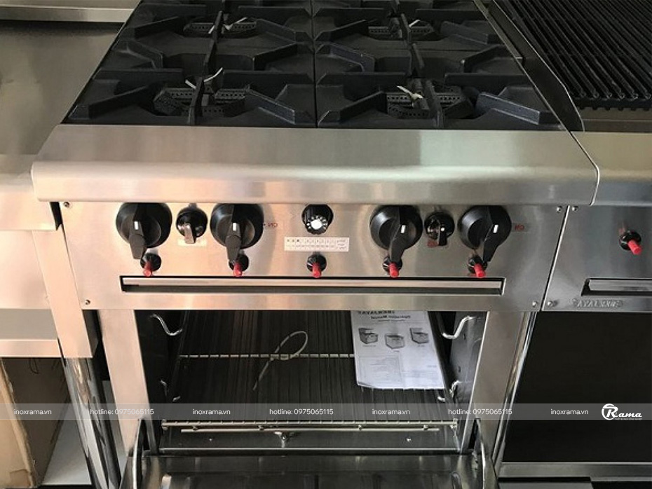 Bếp âu 6 họng có lò nướng Berjaya DRO6-17