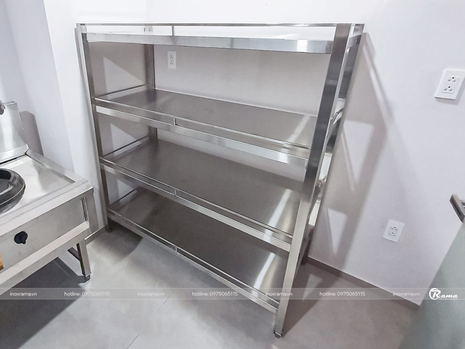 Kệ phẳng 4 tầng inox 201