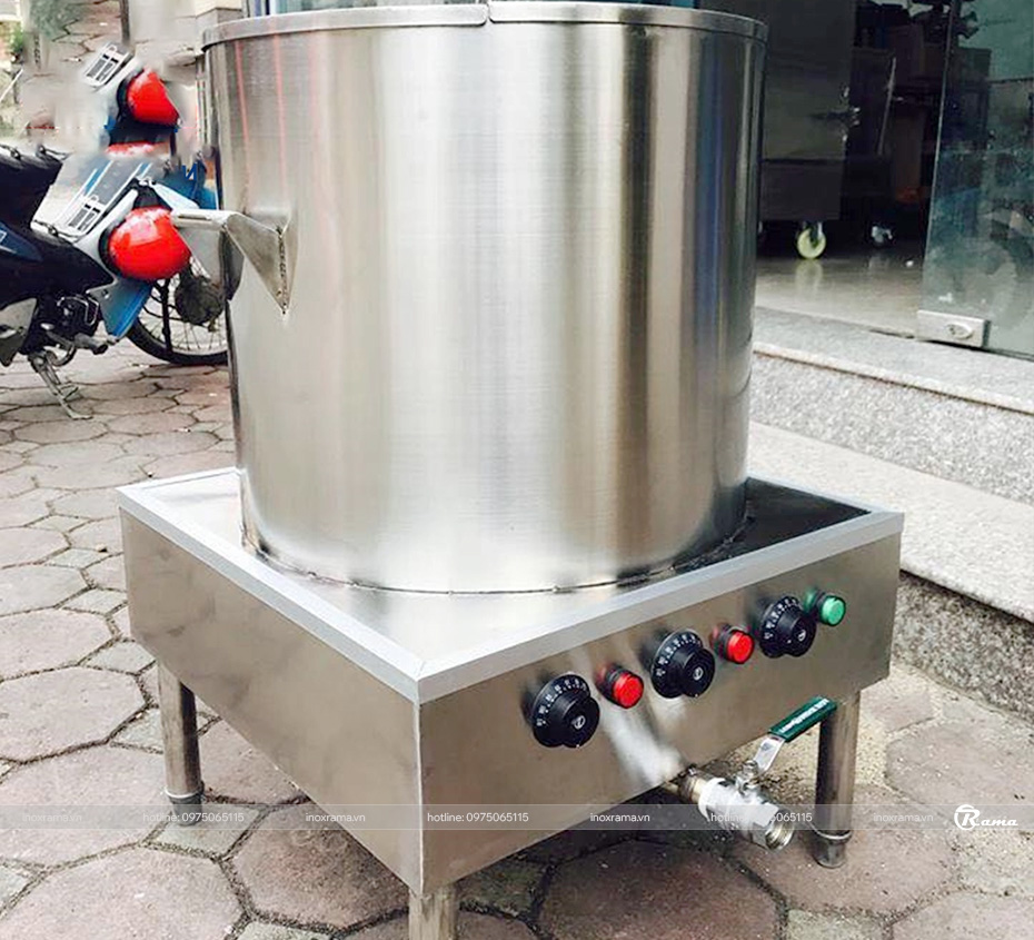 Nồi nấu phở bằng điện 100 lít (vật liệu inox)