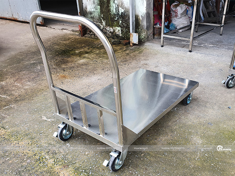 Xe đẩy inox 1 tầng 