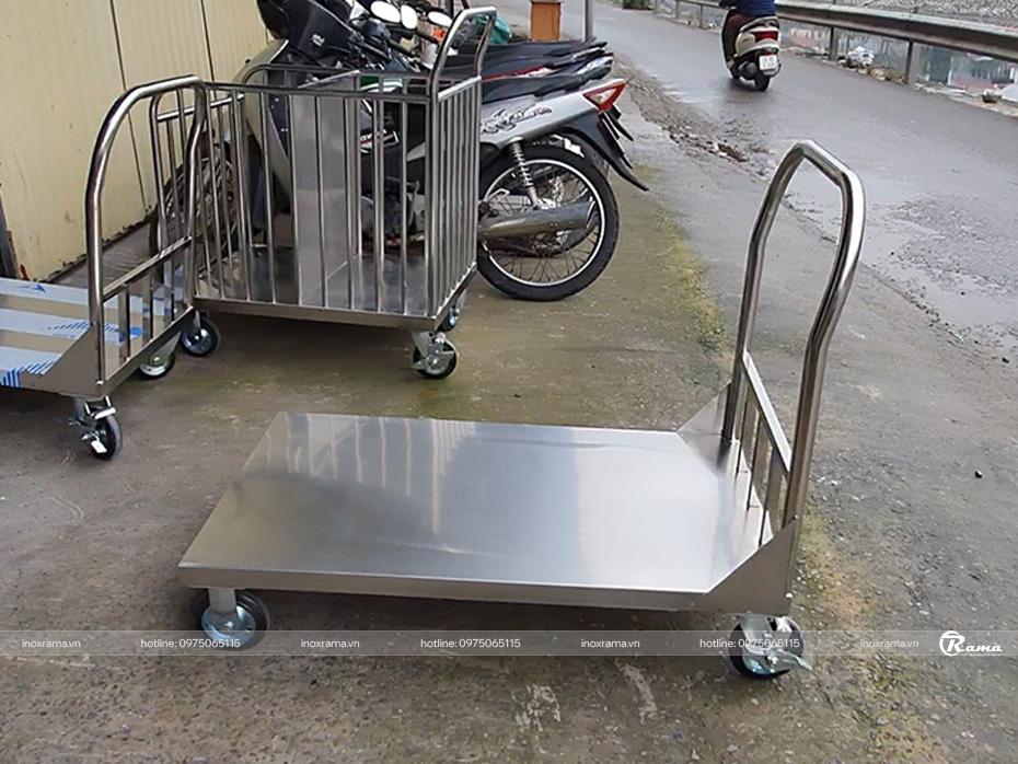 Xe đẩy inox 1 tầng 