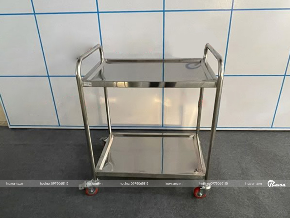 Xe tiêm 2 tầng 800×500 (xe đẩy y tế)