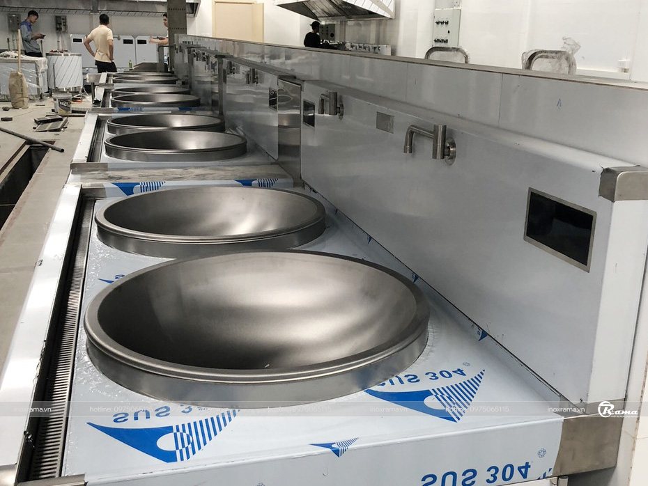 Công ty BAI SHENG - lắp đặt bếp ăn công ty với các thiết bị bếp của Inox Rama