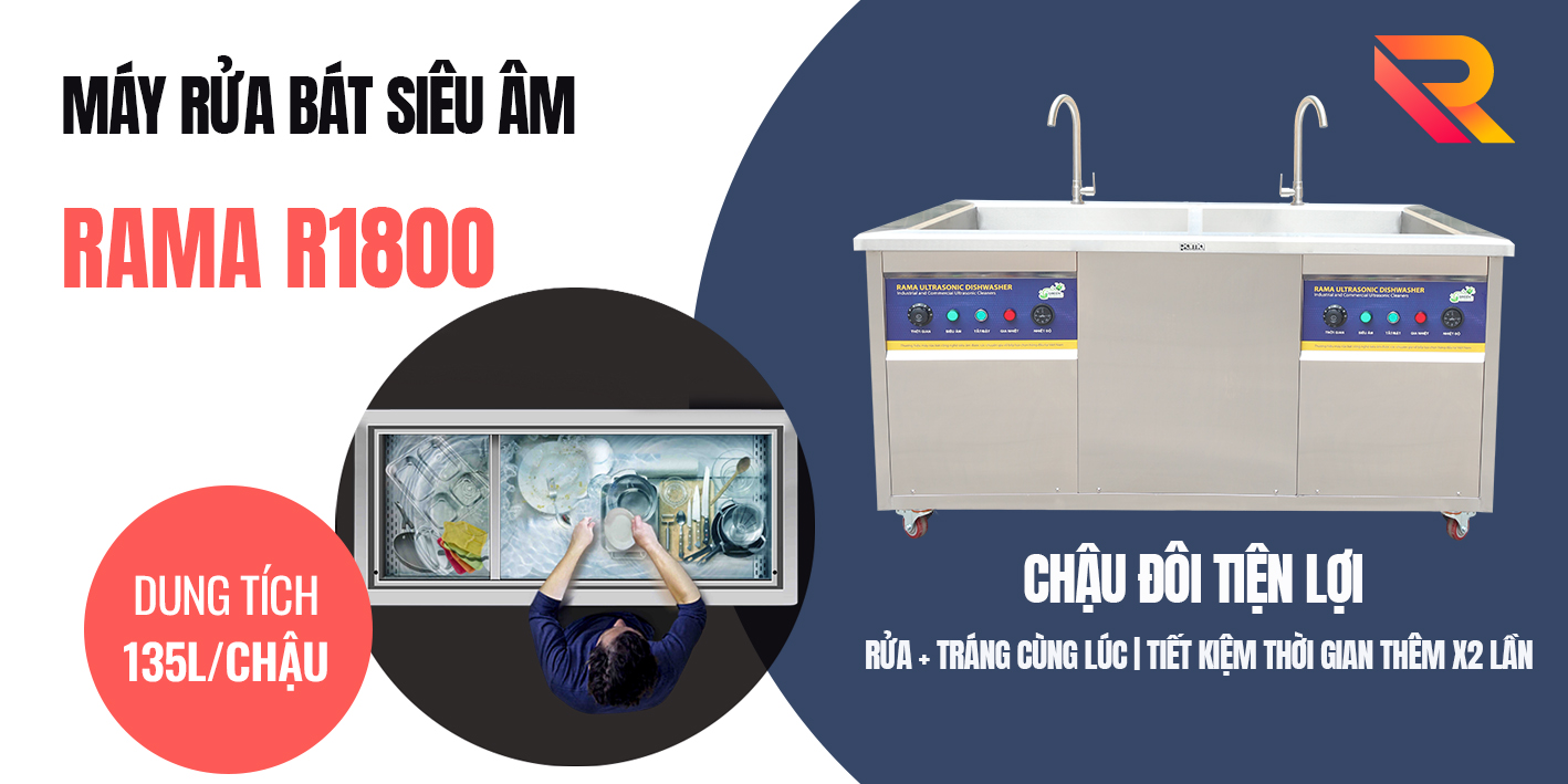 Máy rửa bát siêu âm Rama RB-1800S 