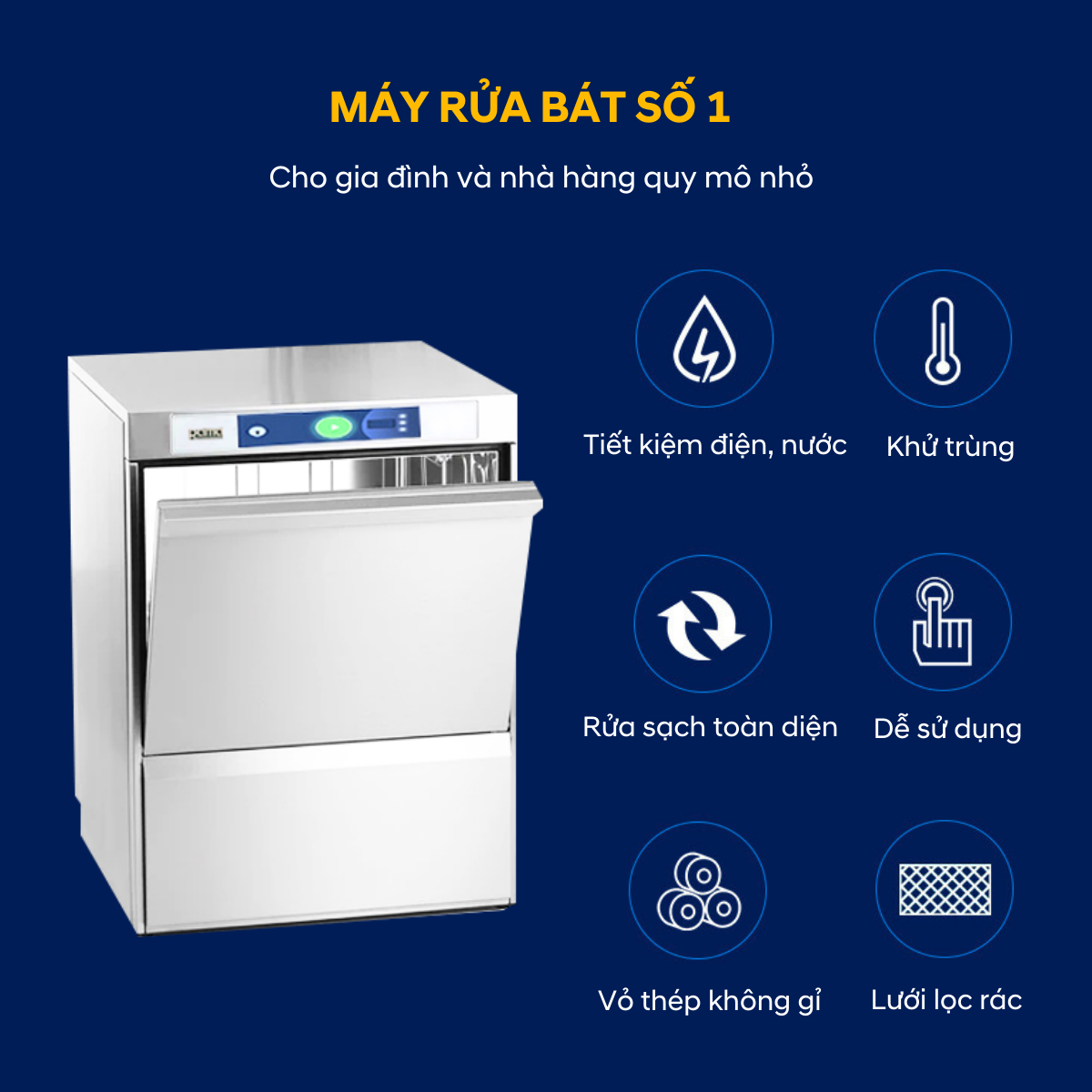 Máy rửa chén bát công nghiệp Rama RC15000