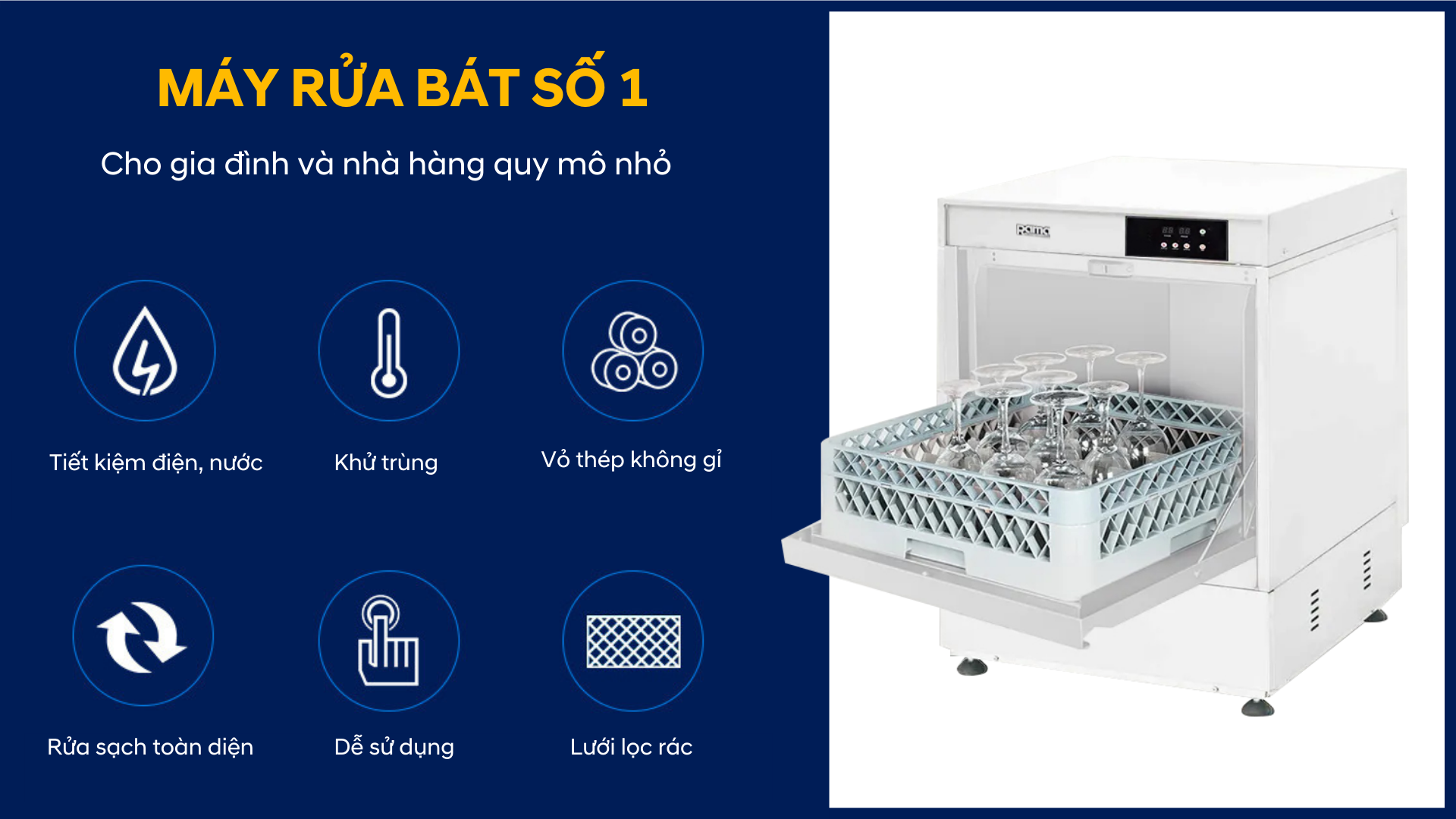 Máy rửa chén bát nhà hàng Rama RC12000