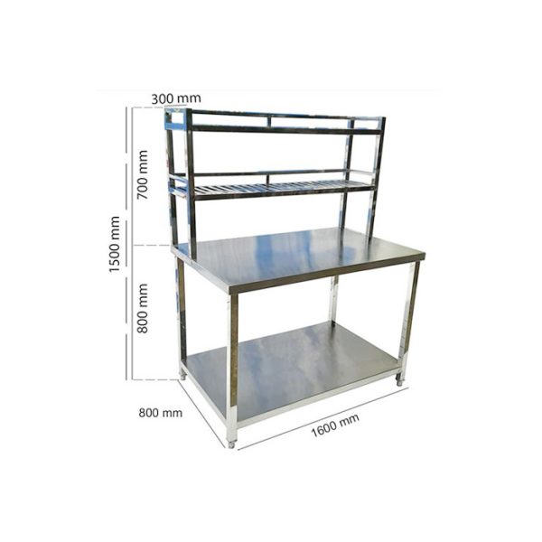 Bàn thao tác inox 2 tầng