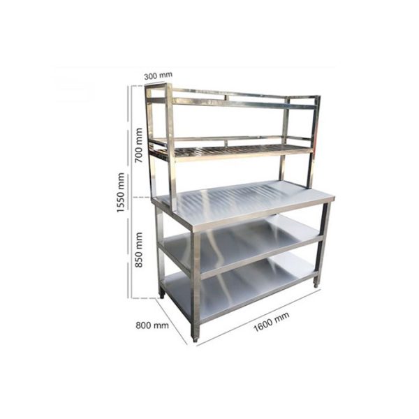 Bàn thao tác inox 3 tầng