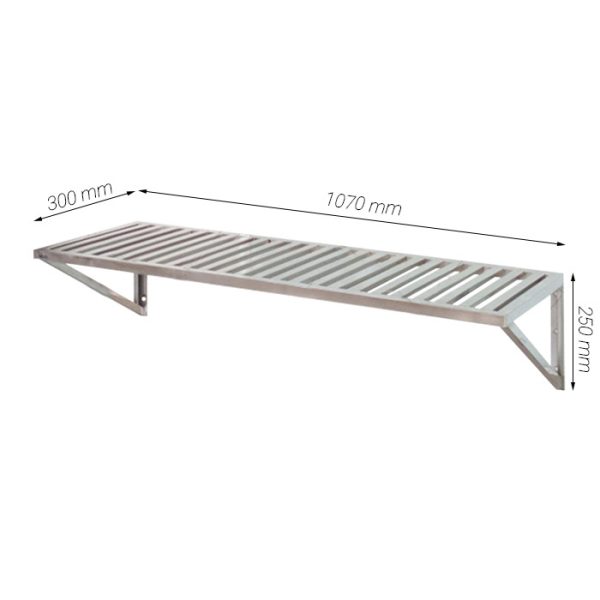 Giá nan inox treo tường 1 tầng