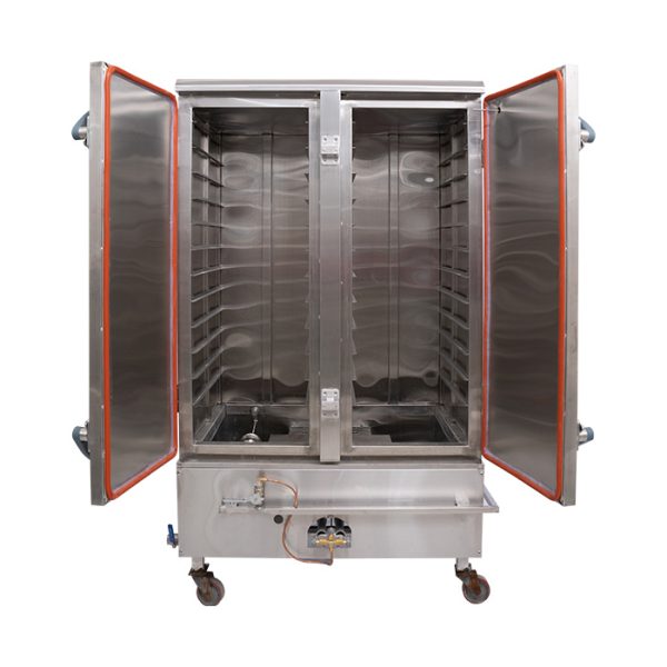 Tủ nấu cơm công nghiệp 24 khay 100kg, (dùng gas)