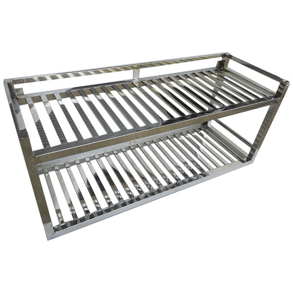 Giá nan inox treo tường 2 tầng