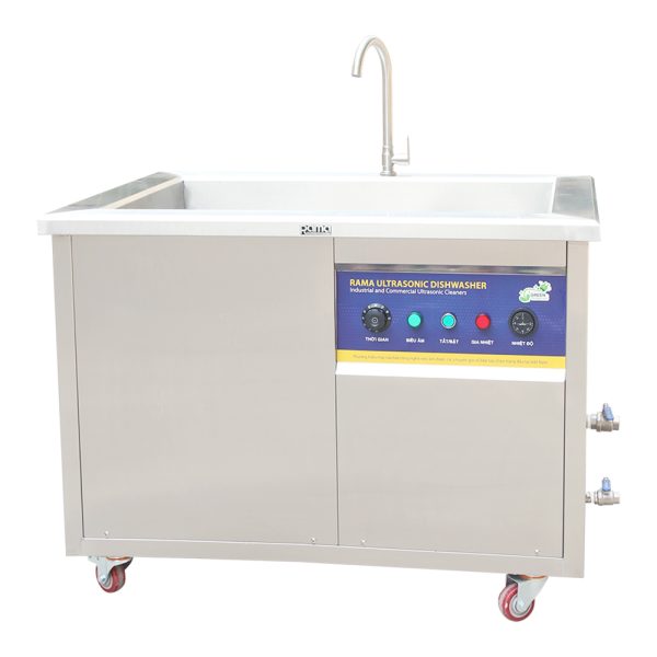 Máy rửa bát sóng siêu âm Rama RB1200 cho nhà hàng, công suất 2.4kW, dung tích 180L